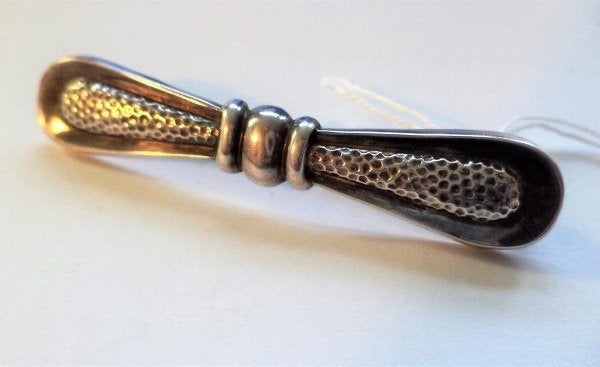 Stevige zilveren art deco broche, strik, GW 835 (7297-3757), Ophalen, Zo goed als nieuw, Zilver, Zilver