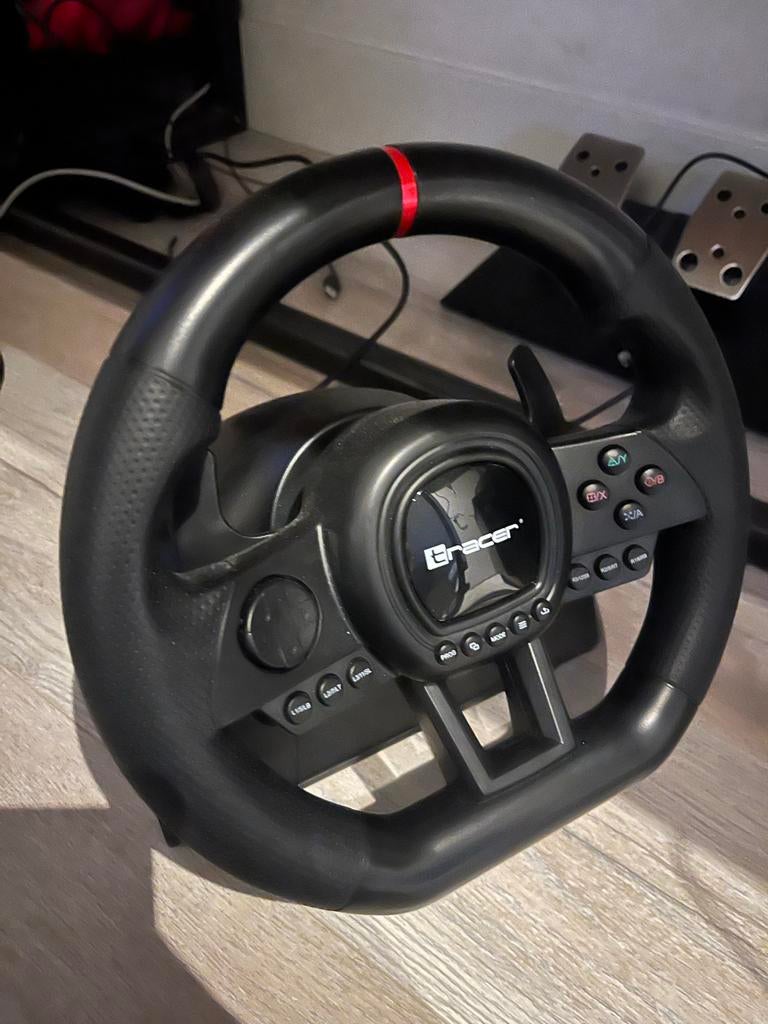 Tracer racestuur met pedalen en schakelpook voor PC/PS3, Gebruikt, 1 speler, Racen en Vliegen, Ophalen of Verzenden