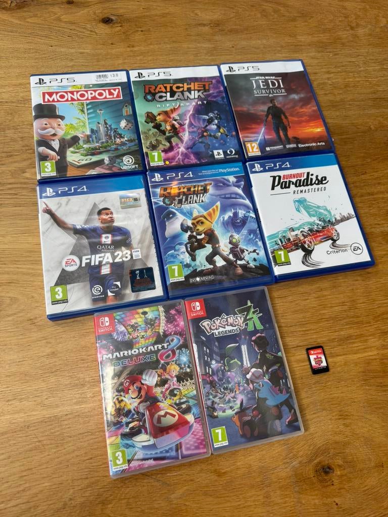 Mooie verzameling games voor ps4, ps5 en nintendo switch, Racen en Vliegen, Ophalen of Verzenden, Zo goed als nieuw, 3 spelers of meer