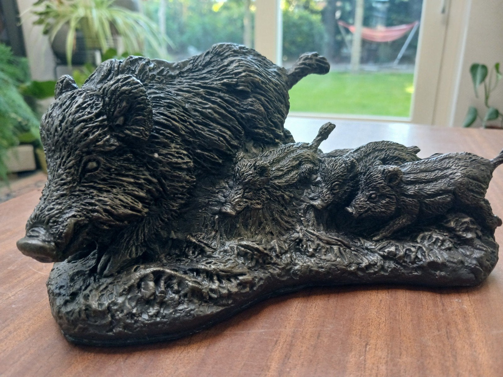 Bronzen beeld - Henk Roosink - Zeug met, Minder dan 20 cm, Ophalen of Verzenden, Zwart, Overige materialen