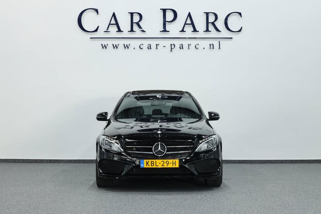 Mercedes-Benz C-klasse Estate 180 AMG Line LED/PANORAMADAK/L, Auto's, Mercedes-Benz, Automaat, Achterwielaandrijving, Euro 6, Zwart