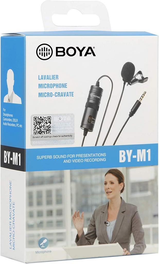 BOYA BY-M1 Lavalier Microfoon voor Smartphones/DSLR, Ophalen of Verzenden, Nieuw, Overige typen