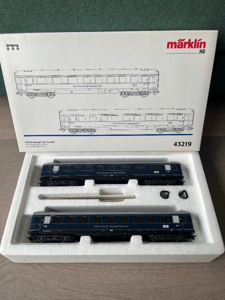 Marklin 43219 set wagons Loreley ho nieuwstaat, Wisselstroom, Treinset, Verzenden, Nieuw