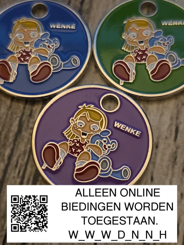 Setje van 3 wenke: winkelwagenpenningen, Verzenden