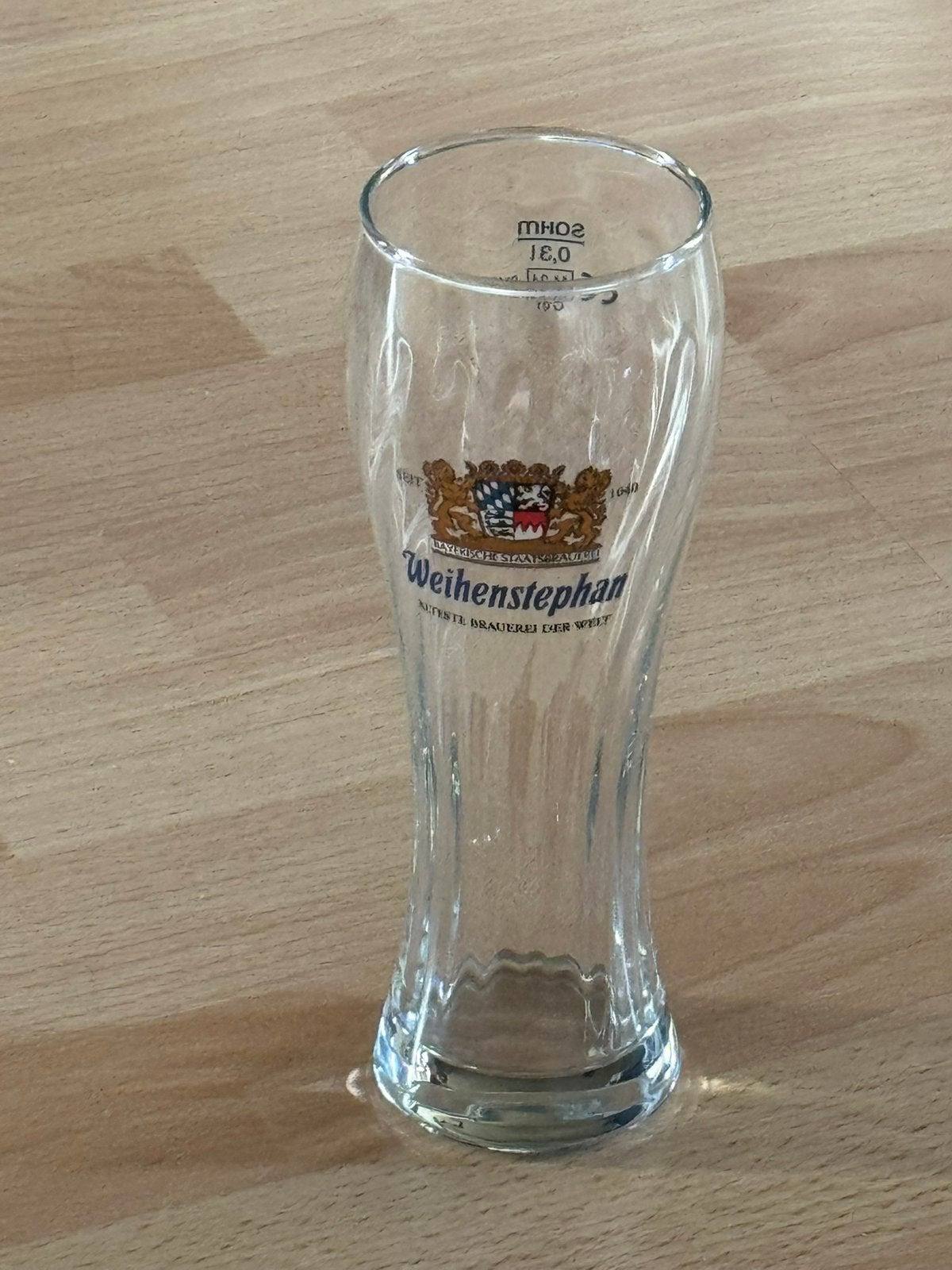 4 Weihenstephan 0,3L glazen, Ophalen of Verzenden, Zo goed als nieuw, Bierglas