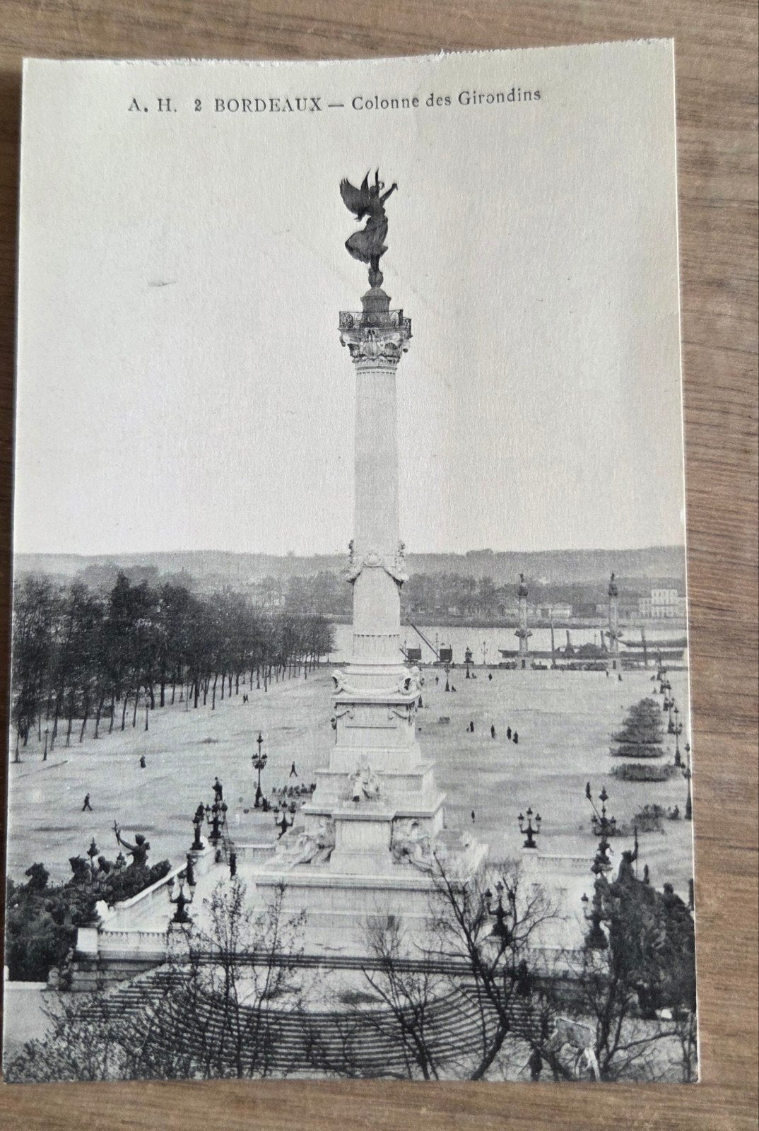 A Oude Ansichtkaart Bordeaux - Colonne des Girondins, Ophalen of Verzenden, Voor 1920, Ongelopen, Frankrijk