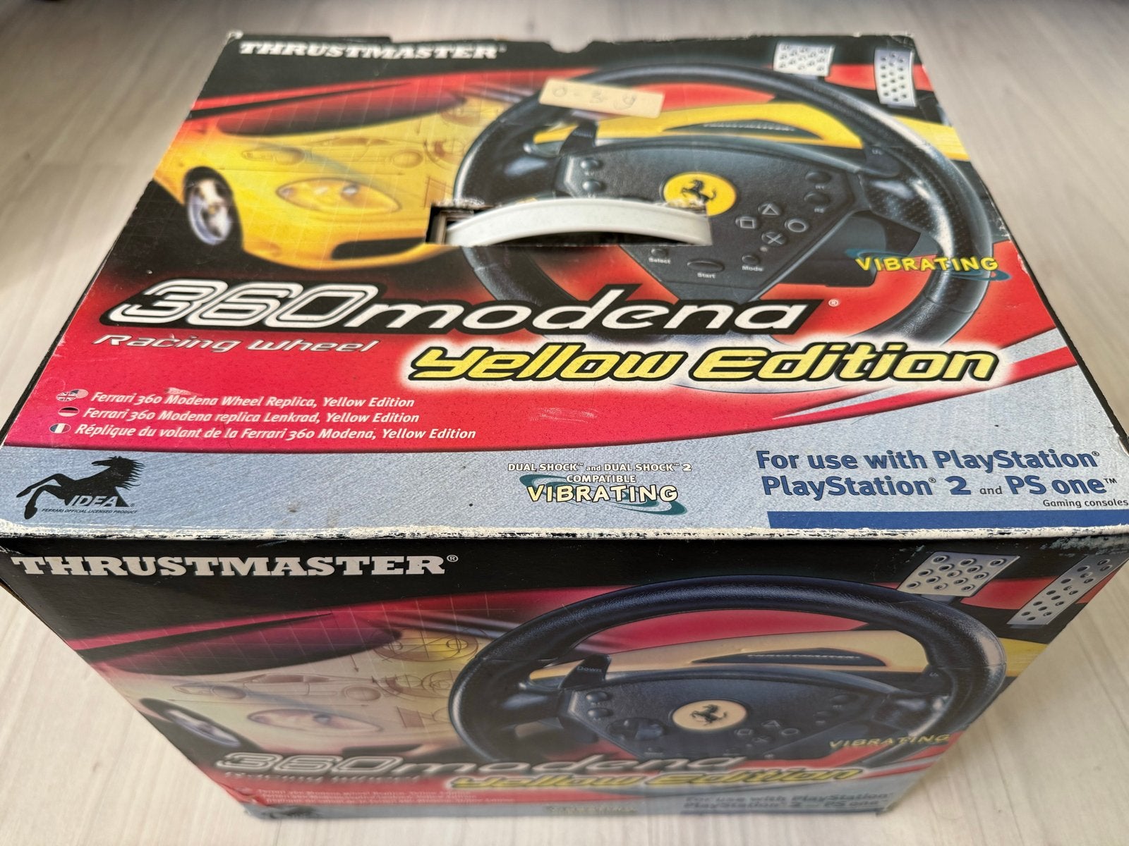 Thrustmaster 360 Modena Racing Wheel Yellow Edition PS1/PS2, Ophalen of Verzenden, Gebruikt, Stuur of Pedalen, PlayStation 1