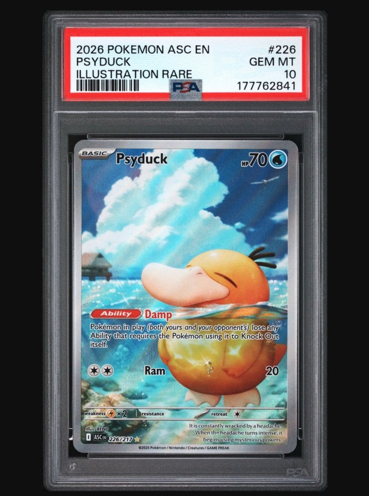 Psyduck 226 psa 10, Ophalen of Verzenden, Zo goed als nieuw