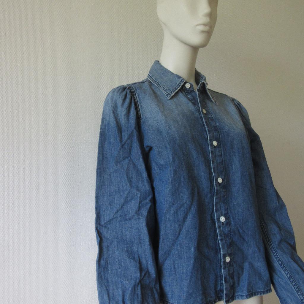 Vanilia denim blouse, maat S, Kleding | Dames, Blauw, Vanilia, Ophalen of Verzenden, Zo goed als nieuw