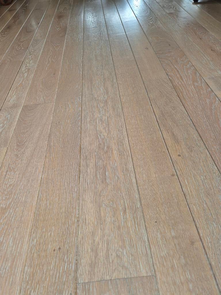 Massief eiken vloer van 55 m, Ophalen, Gebruikt, Vloerdelen of -planken, 10 m² of meer