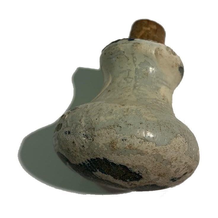 Brocante creme houten kastknop, Ophalen of Verzenden