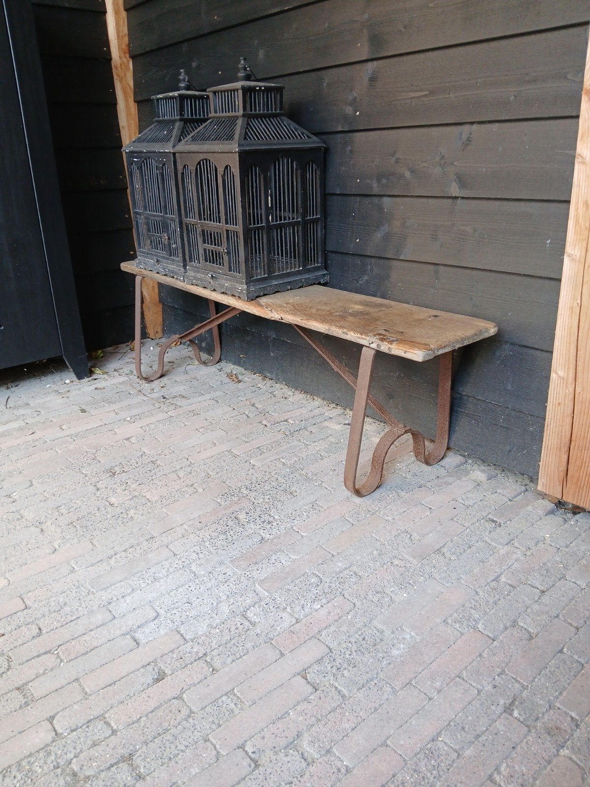 oude 'leger' tuinbank, Tuin en Terras, Ophalen, Rechthoekig, Hout