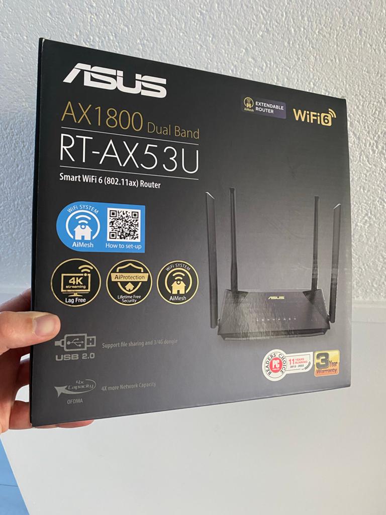 ASUS RT-AX53U Dual-Band Wi-Fi 6 Router (AX1800), Computers en Software, Routers en Modems, Nieuw, Router, Ophalen of Verzenden