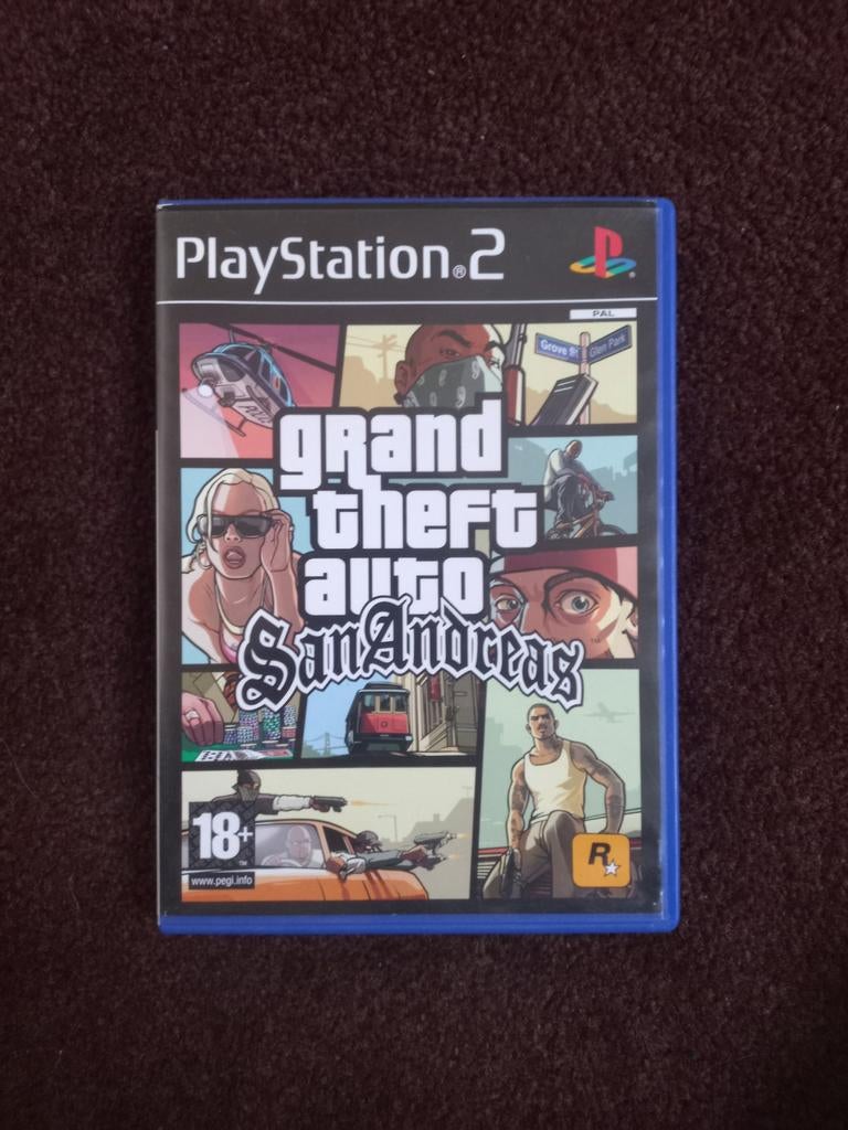 GTA San Andreas PS2 - Goede staat met handleiding, Spelcomputers en Games, Avontuur en Actie, Vanaf 18 jaar, 1 speler, Ophalen of Verzenden