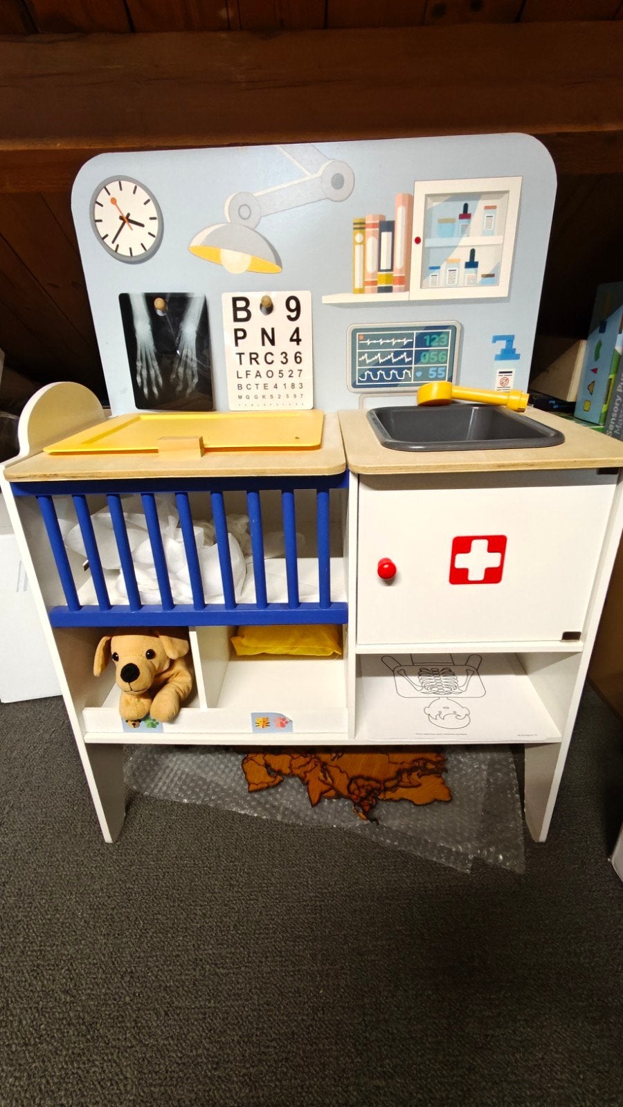 Houten Dierenarts Speelset - Compleet met Accessoires, Ophalen, Zo goed als nieuw, Jongen of Meisje