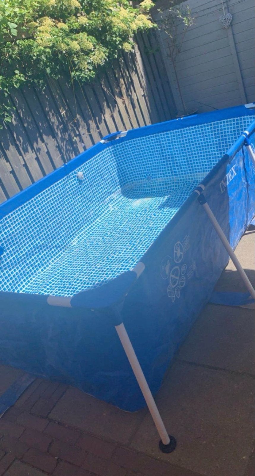 Rechthoekig zwembad 4x2x1 meter, Ophalen, Gebruikt, 200 tot 300 cm, 80 tot 120 cm