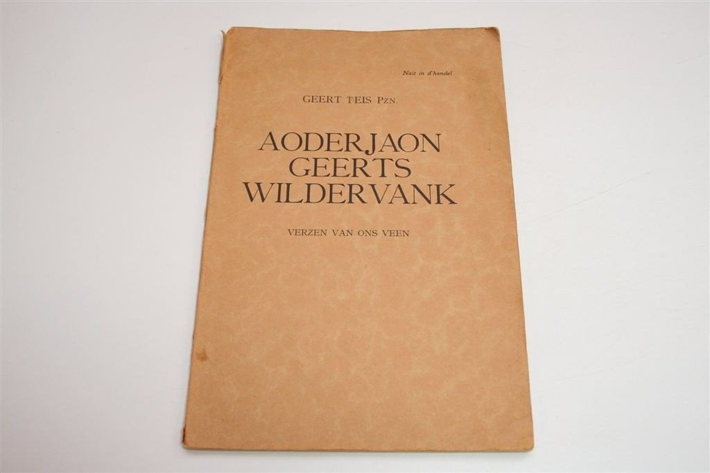 Aoderjaon Geerts Wildervank van Geert Teis [1928] — Zeldzaam, Ophalen of Verzenden, Gelezen