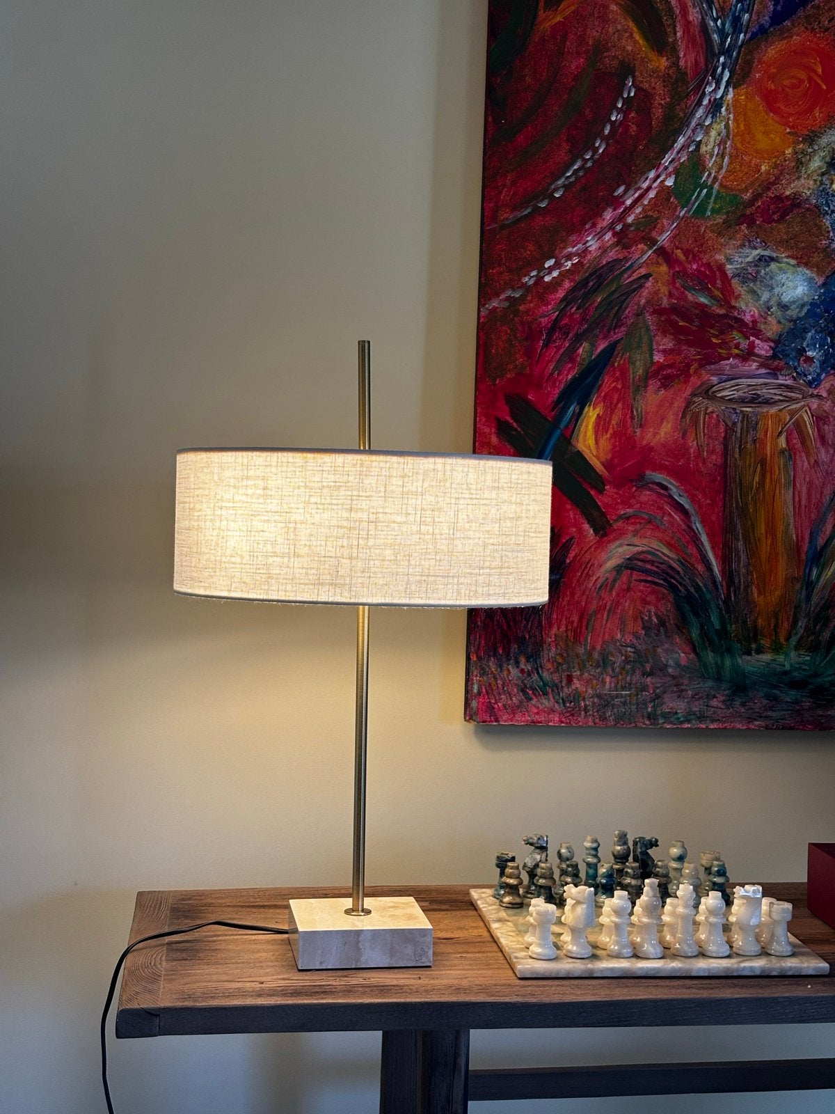 IKEA Stockholm tafellamp - Zo goed als nieuw, Ophalen, Textiel, Zo goed als nieuw, Met kap