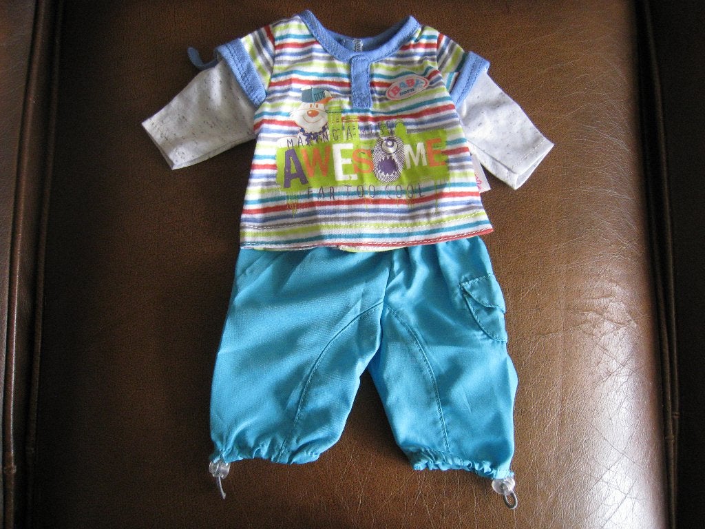 BABY BORN JONGENS-SETJE 43 CM POP, Ophalen of Verzenden, Nieuw, Babypop