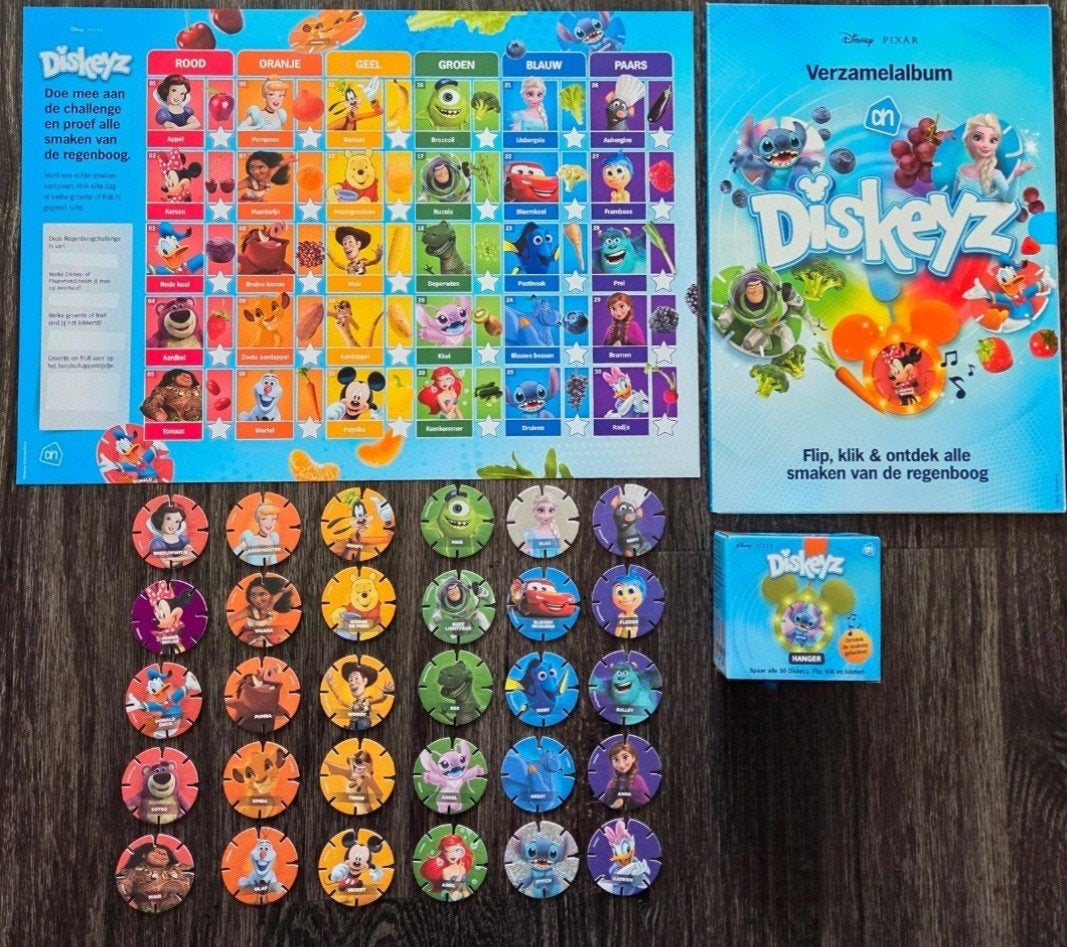 Complete set diskeyz + album+ hanger + kalender, Albert Heijn, Ophalen of Verzenden