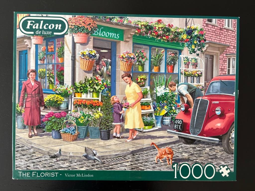 Falcon puzzel The Florist 1000 stukjes, Ophalen of Verzenden, 500 t/m 1500 stukjes, Zo goed als nieuw, Legpuzzel