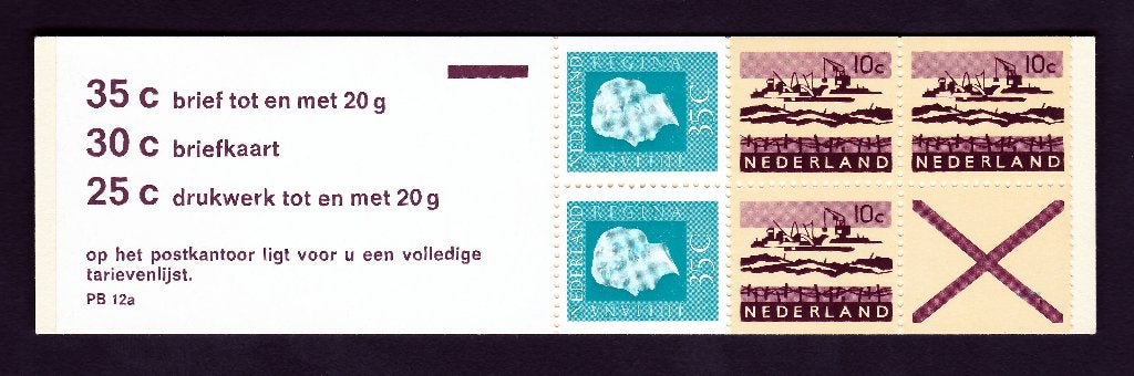 Postzegelboekje 12A., Verzenden, Na 1940, Postfris