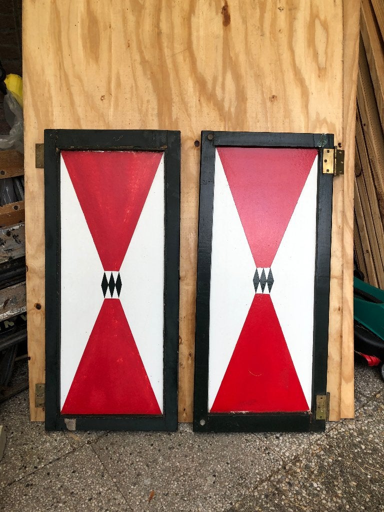 Raam Oude Luiken / shutters - Traditioneel, Doe-het-zelf en Verbouw, Glas en Ramen, Ophalen, Gebruikt, Minder dan 80 cm, 80 tot 120 cm