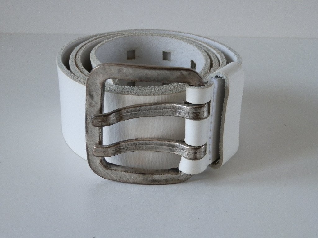 The Belt riem. Leer. Wit., Kleding | Dames, Riemen en Ceinturen, Tailleriem, Ophalen of Verzenden, Zo goed als nieuw, The Belt