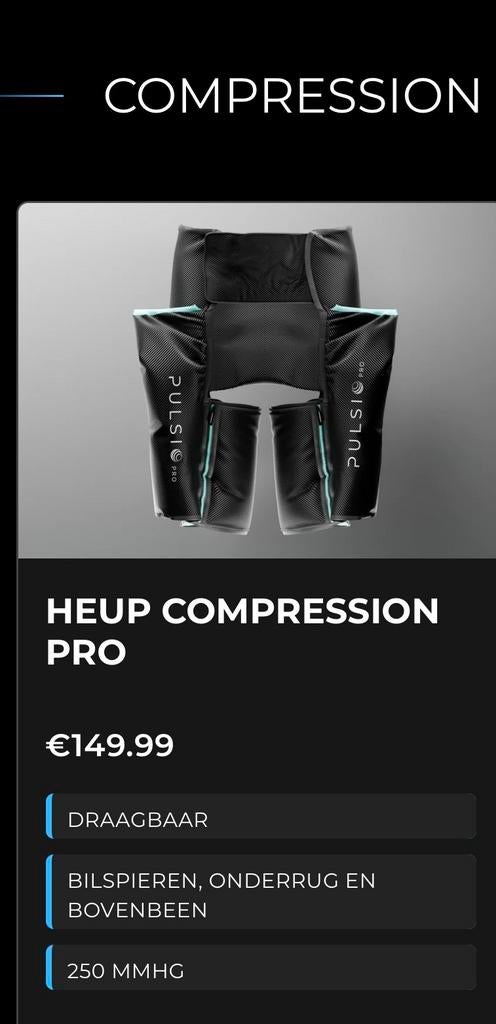 Pulsio Heup Compressie Pro - Draagbaar Herstelapparaat, Ophalen of Verzenden, Nieuw, Benen, Overige typen