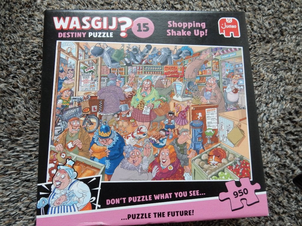 wasgij puzzel destiny 15 shopping shake up kopen of ruilen, Ophalen of Verzenden, 500 t/m 1500 stukjes, Zo goed als nieuw, Legpuzzel