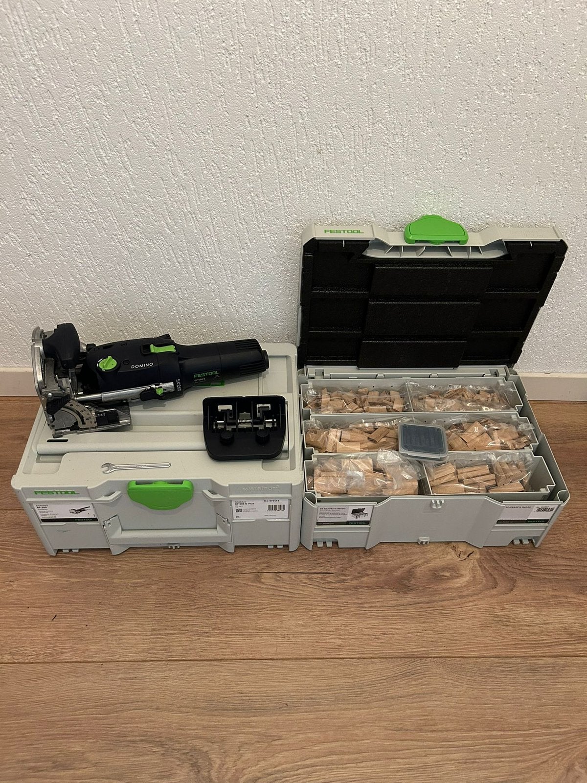 Festool DF 500 incl domino assortiment, Doe-het-zelf en Verbouw, Ophalen, Zo goed als nieuw, Elektrisch, Lamellenfrees