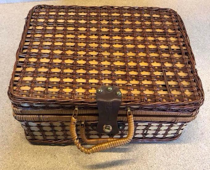Rieten mand picknick mand, Ophalen of Verzenden, Gebruikt, Zonder inhoud