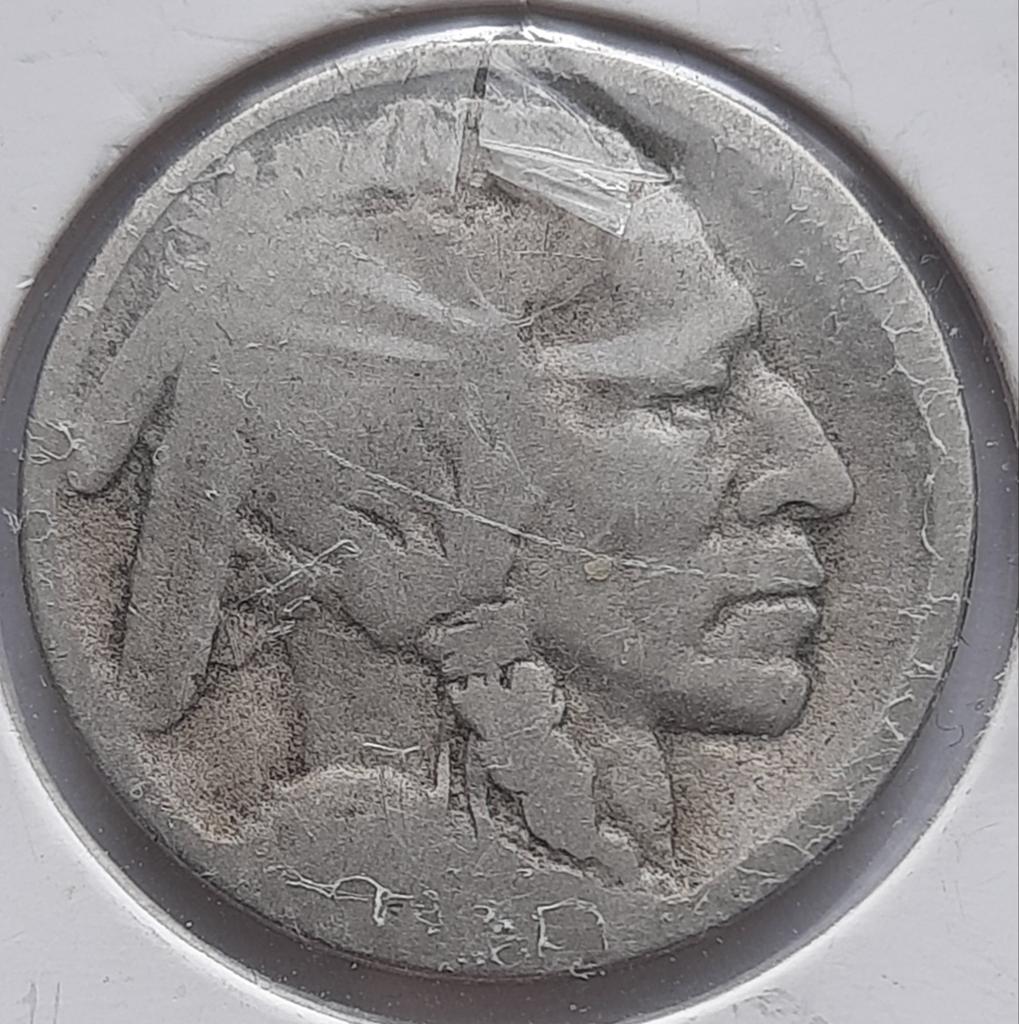 Indian Head Buffalo 5 cent nickel zonder datum., Ophalen of Verzenden, Noord-Amerika, Losse munt