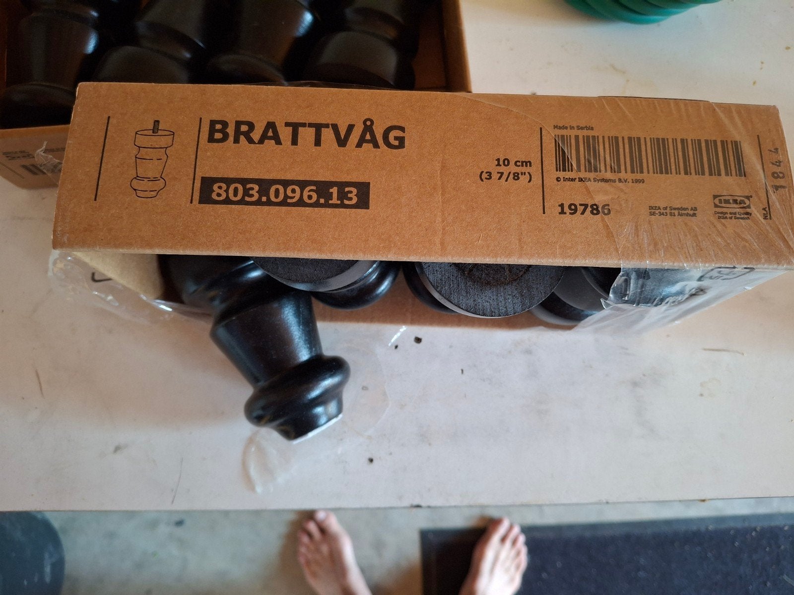Ikea Brattvag bedpootjes, Ophalen, Gebruikt, Tweepersoons, Stof