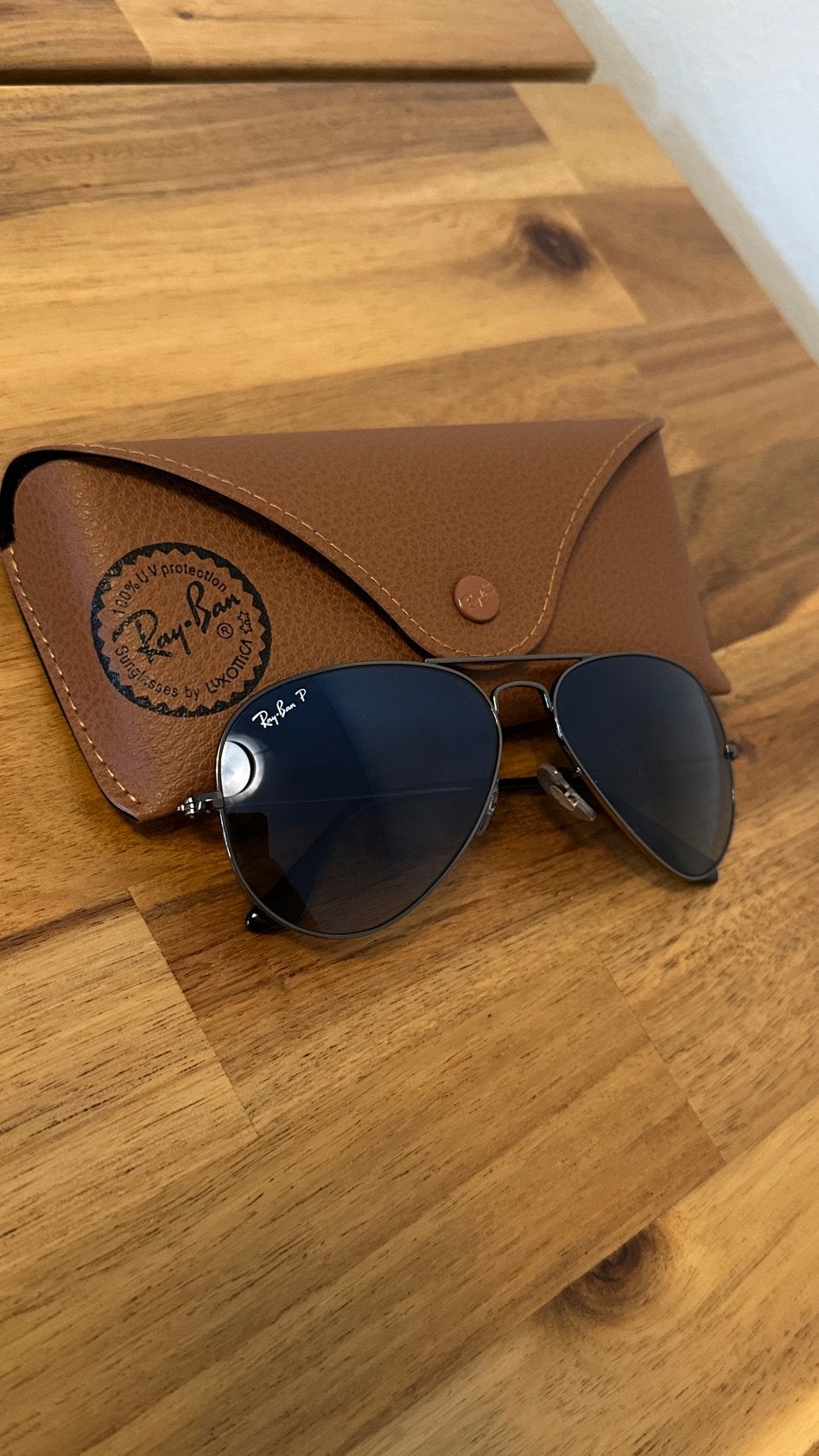 Ray-Ban Aviator Large Metal RB3025 004/78 Polarized, Sieraden, Tassen en Uiterlijk, Zonnebrillen en Brillen | Heren, Ophalen, Zo goed als nieuw