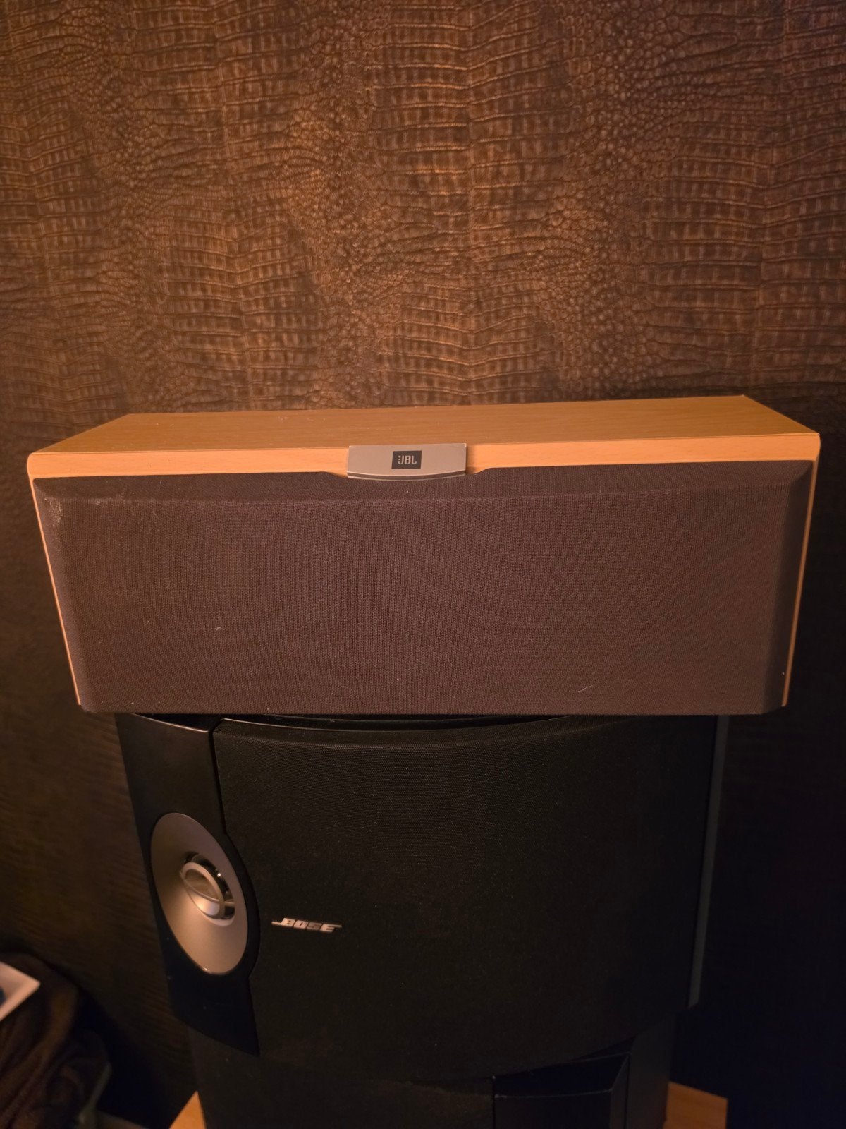 JBL SCS-178 Center Speaker - Houten afwerking, Gebruikt, JBL, Ophalen of Verzenden, Geschikt voor surround/home cinema
