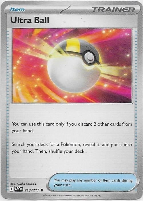 Ascended Heroes,  Ultra Ball [common] 213/217, Verzenden, Nieuw, Losse kaart