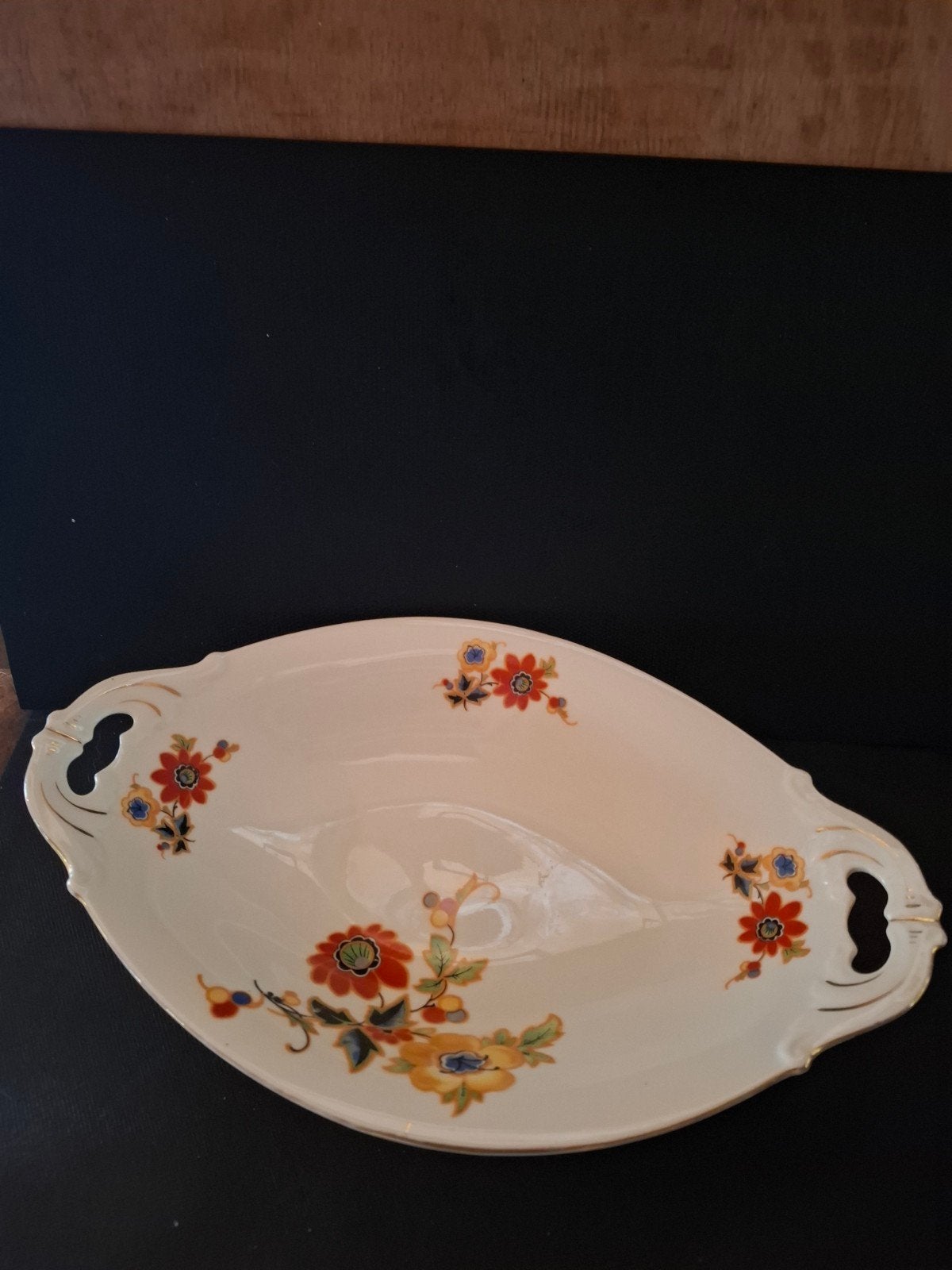 Antieke MZ Altrohlau porseleinen schaal met bloemmotief, Antiek en Kunst, Verzenden
