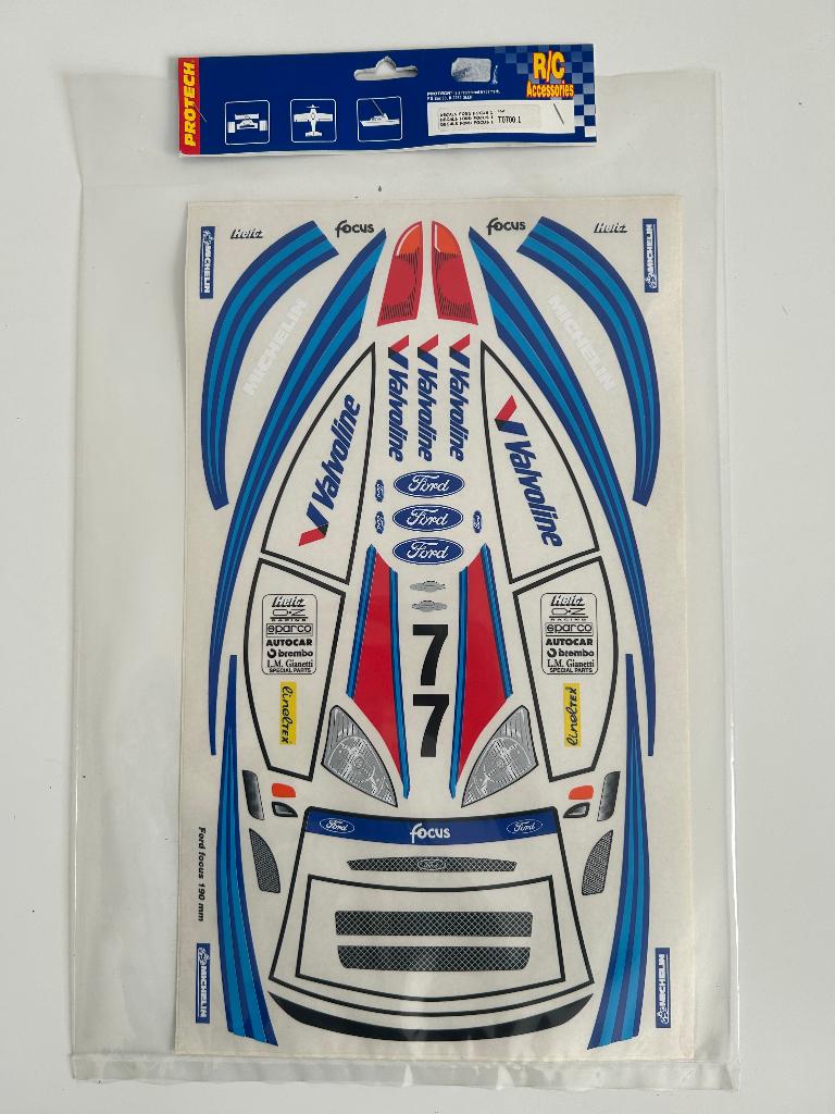 Protech decals Ford Focus 1 T0700.1 nieuw rc stickers, Ophalen of Verzenden, Nieuw, Overige schalen, Onderdeel