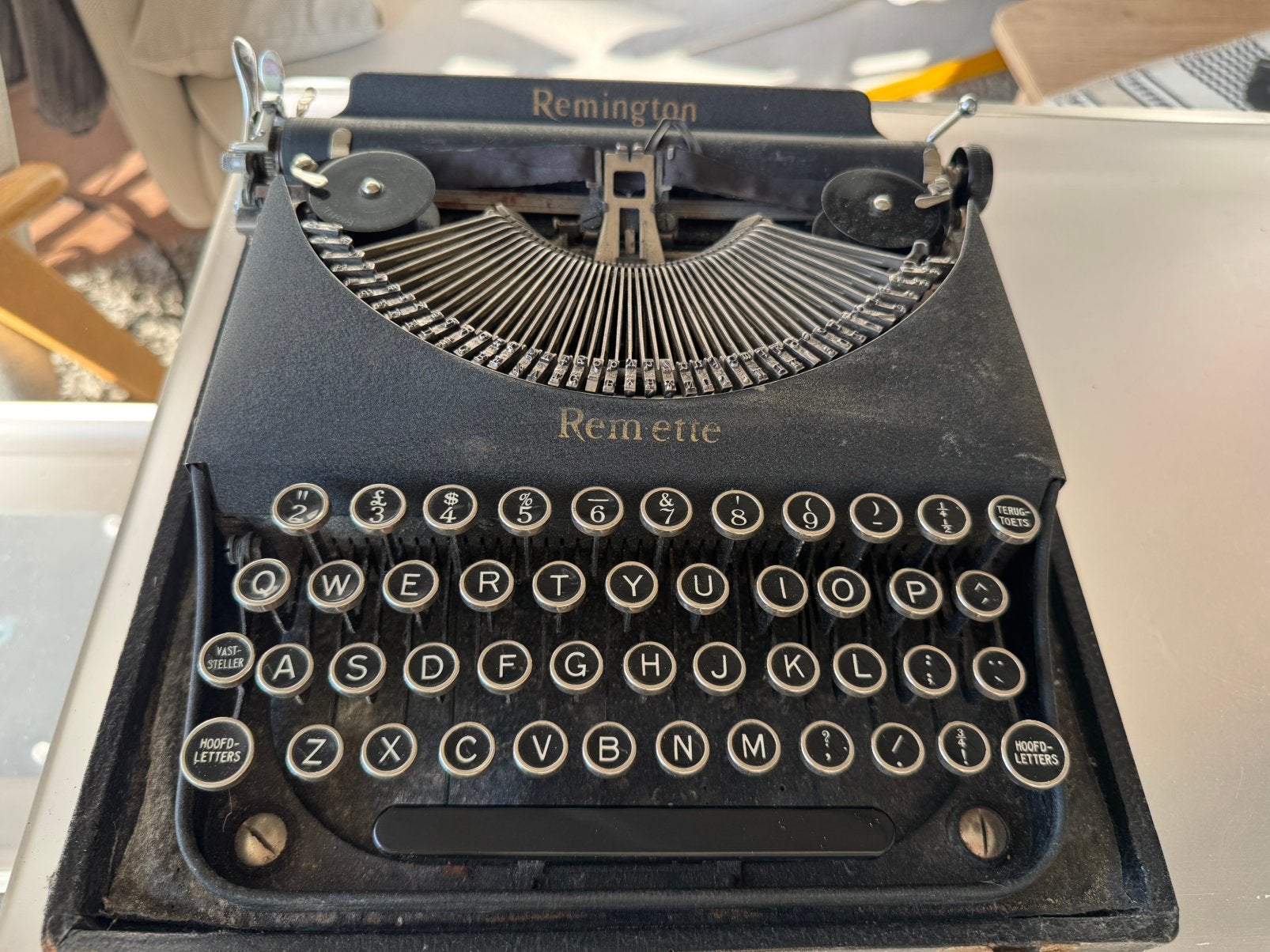 Vintage Remington Remette typemachine, Diversen, Typemachines, Ophalen of Verzenden, Gebruikt