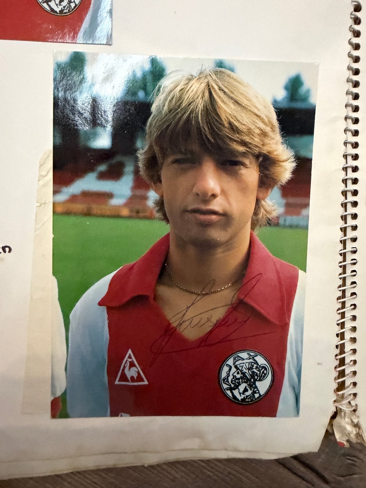 Jesper Olsen originele handtekening Ajax foto, Ophalen of Verzenden, Gebruikt, Ajax, Poster, Plaatje of Sticker