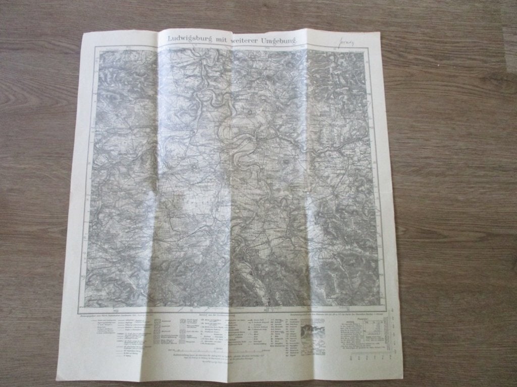 Originele kaart Ludwigsburg, Verzenden, Landmacht, Duitsland, Overige typen