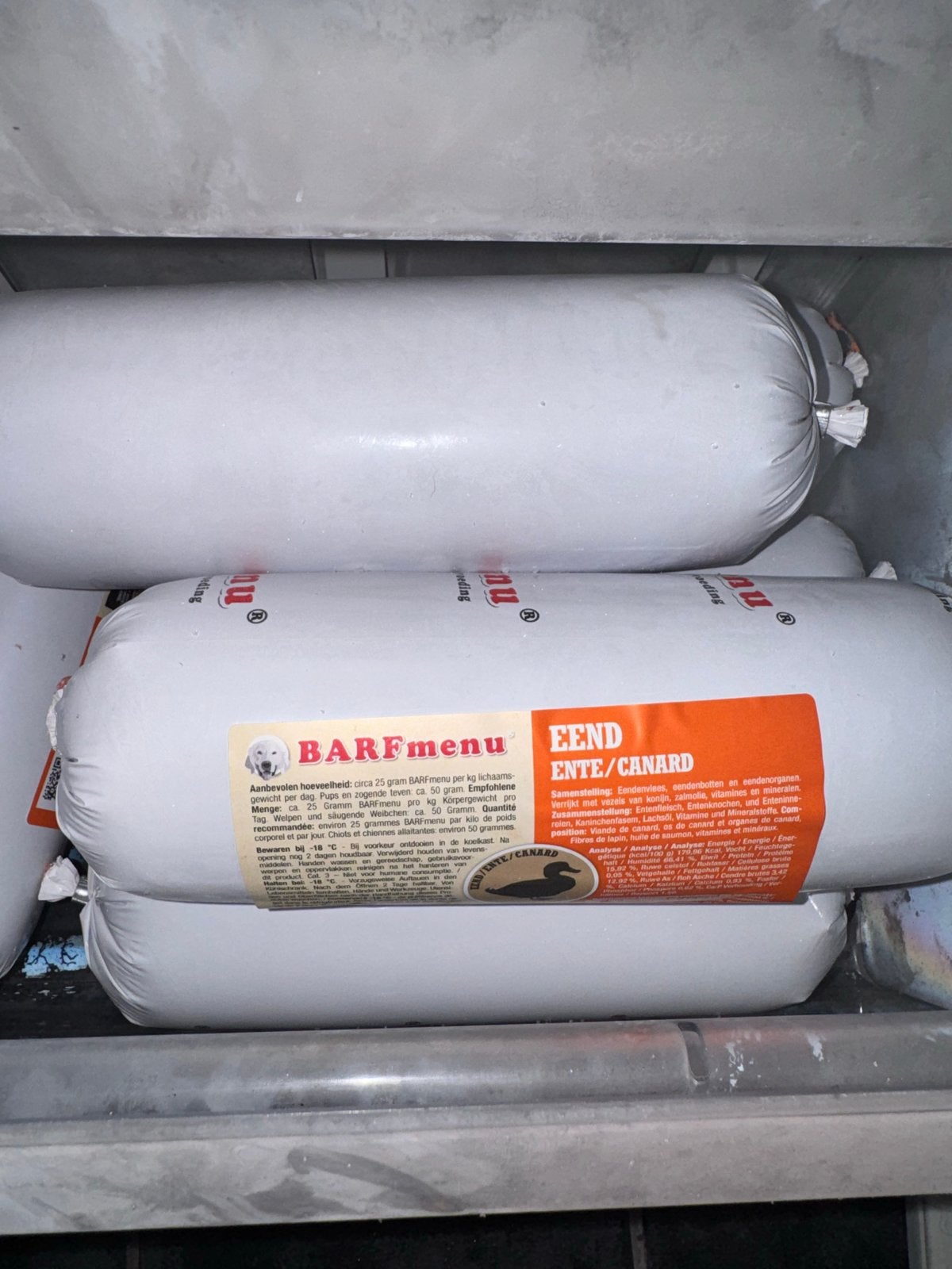 8KG hondenvoer Vlees van BARFMENU eend, Dieren en Toebehoren, Ophalen of Verzenden, Hond