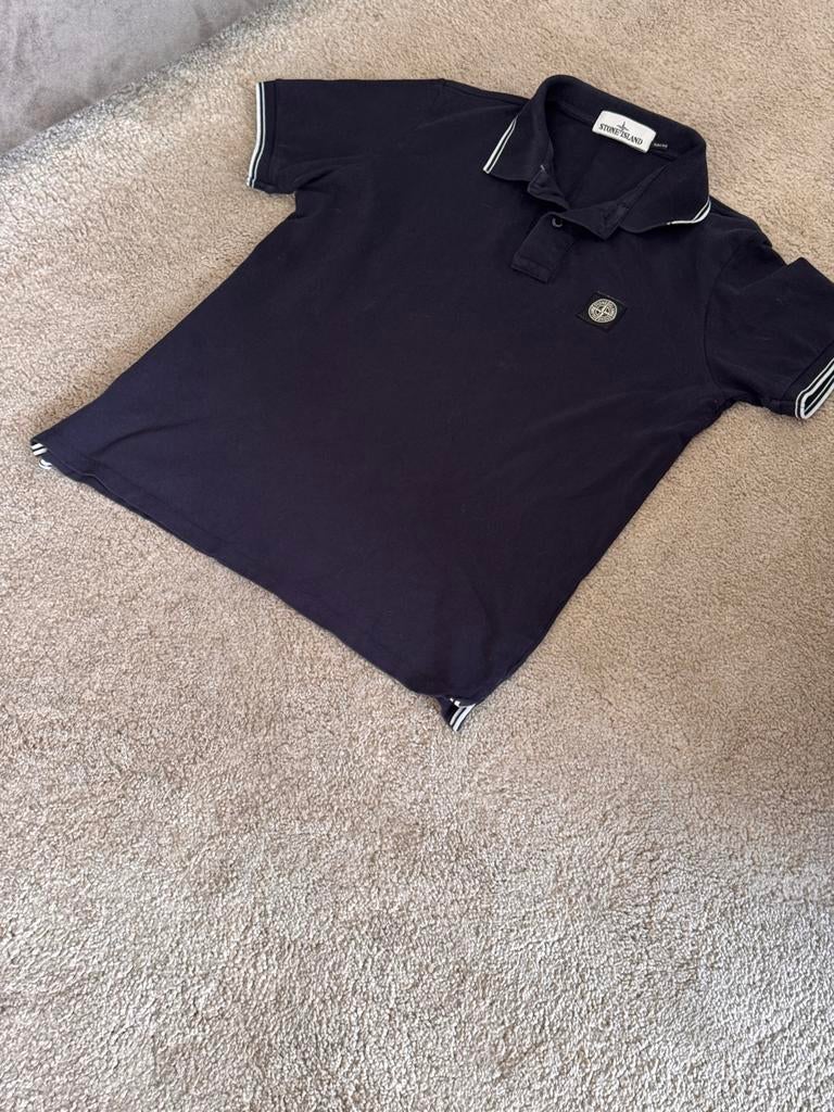 Stone Island Polo Shirt Maat M - Donkerblauw, Kleding | Heren, T-shirts, Ophalen of Verzenden, Gedragen, Maat 48/50 (M), Blauw