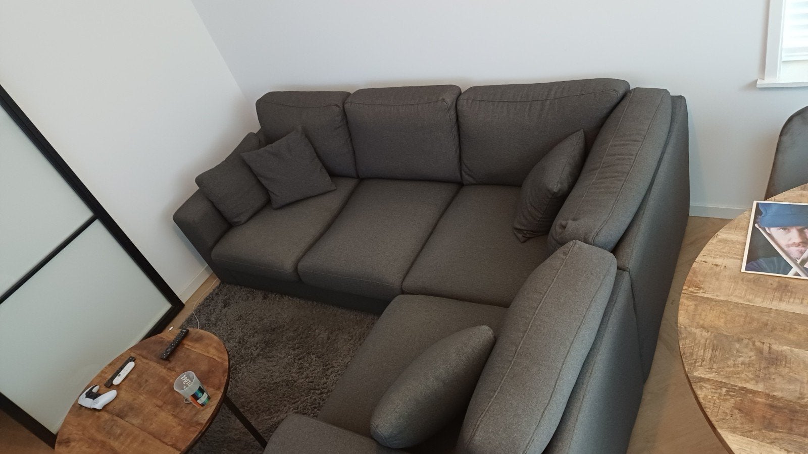 Comfortabele hoekbank 250cm bij 200cm  in goede staat, Ophalen, 250 tot 300 cm, Gebruikt, 100 tot 125 cm