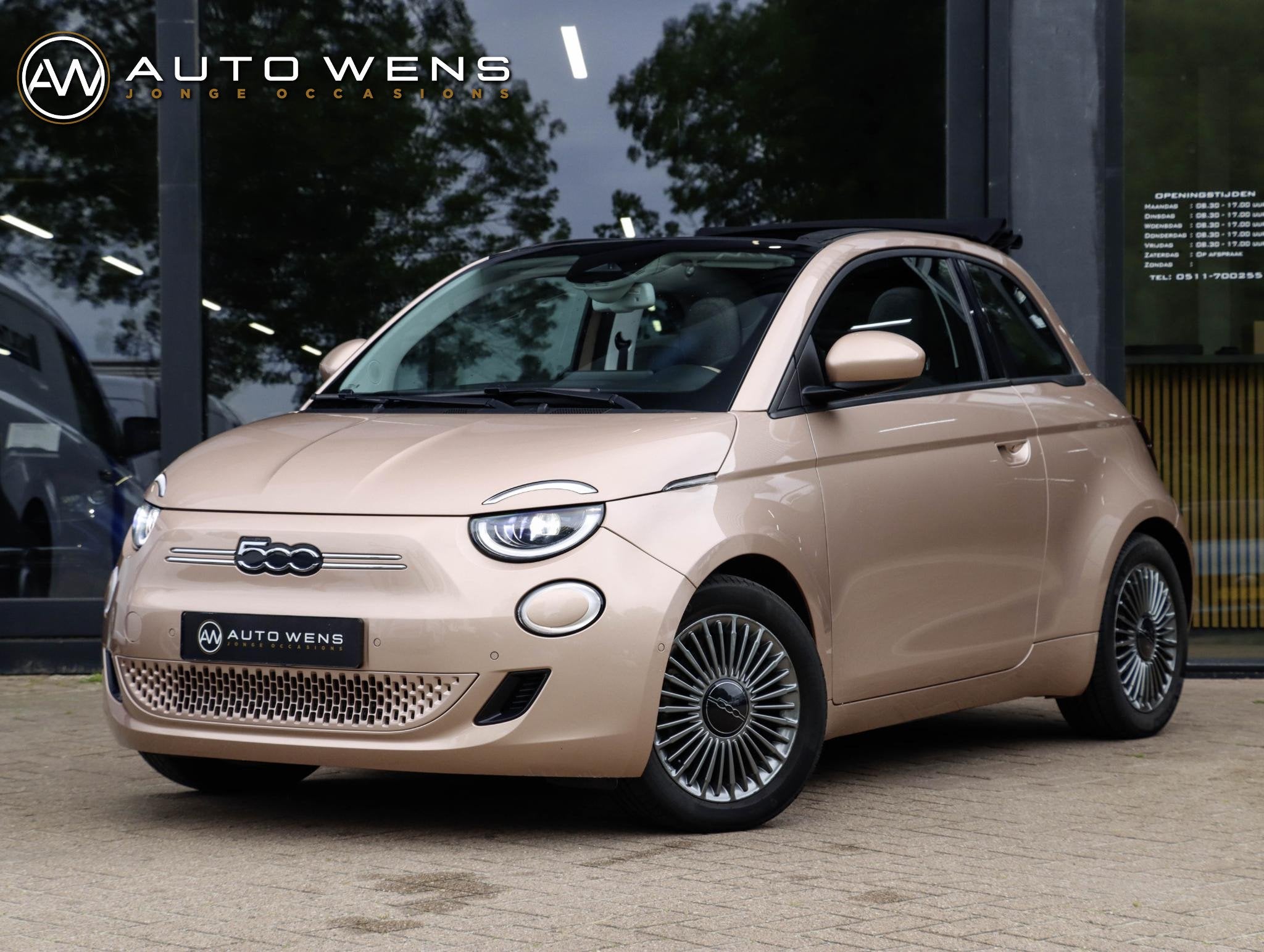 Fiat 500 C Icon 42 kWh Cabrio | Rose Gold | Camera | CarPlay, Auto's, Fiat, Bedrijf, Te koop, 500C, ABS, Airbags, Airconditioning