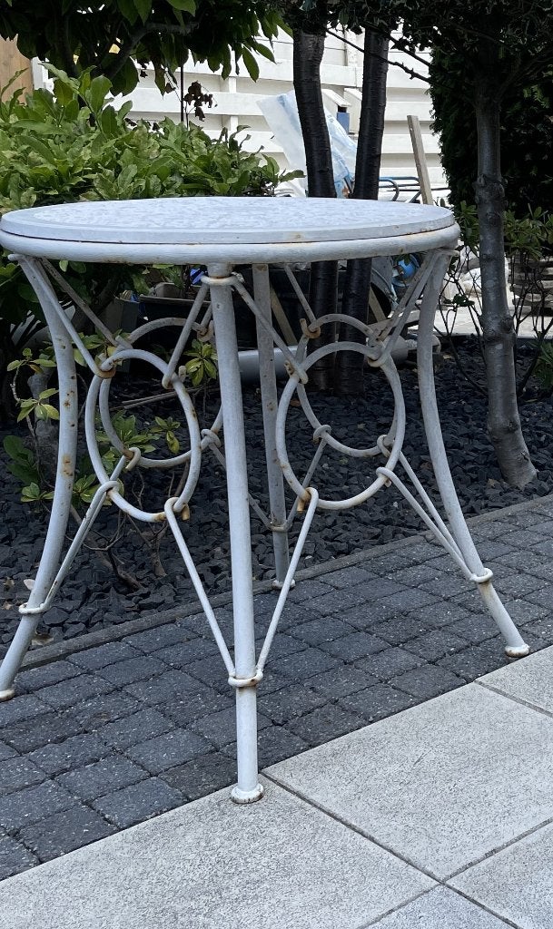 metalen tuintafel, Ophalen, Gebruikt, Rond, Metaal