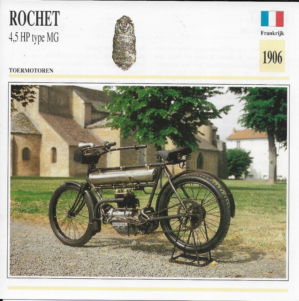 Ma1028 motorkaart rochet 4,5 type mg ( 1906 ), Ophalen of Verzenden, Zo goed als nieuw, Auto's