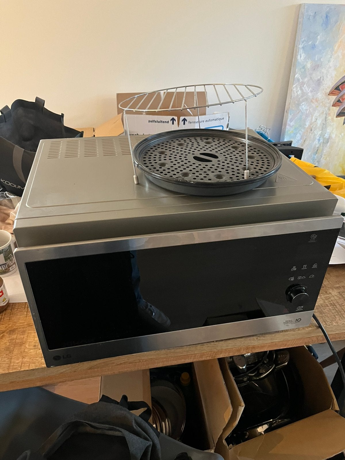 LG combi magnetron - losstaand - zo goed als nieuw, Ophalen, Zo goed als nieuw, Oven