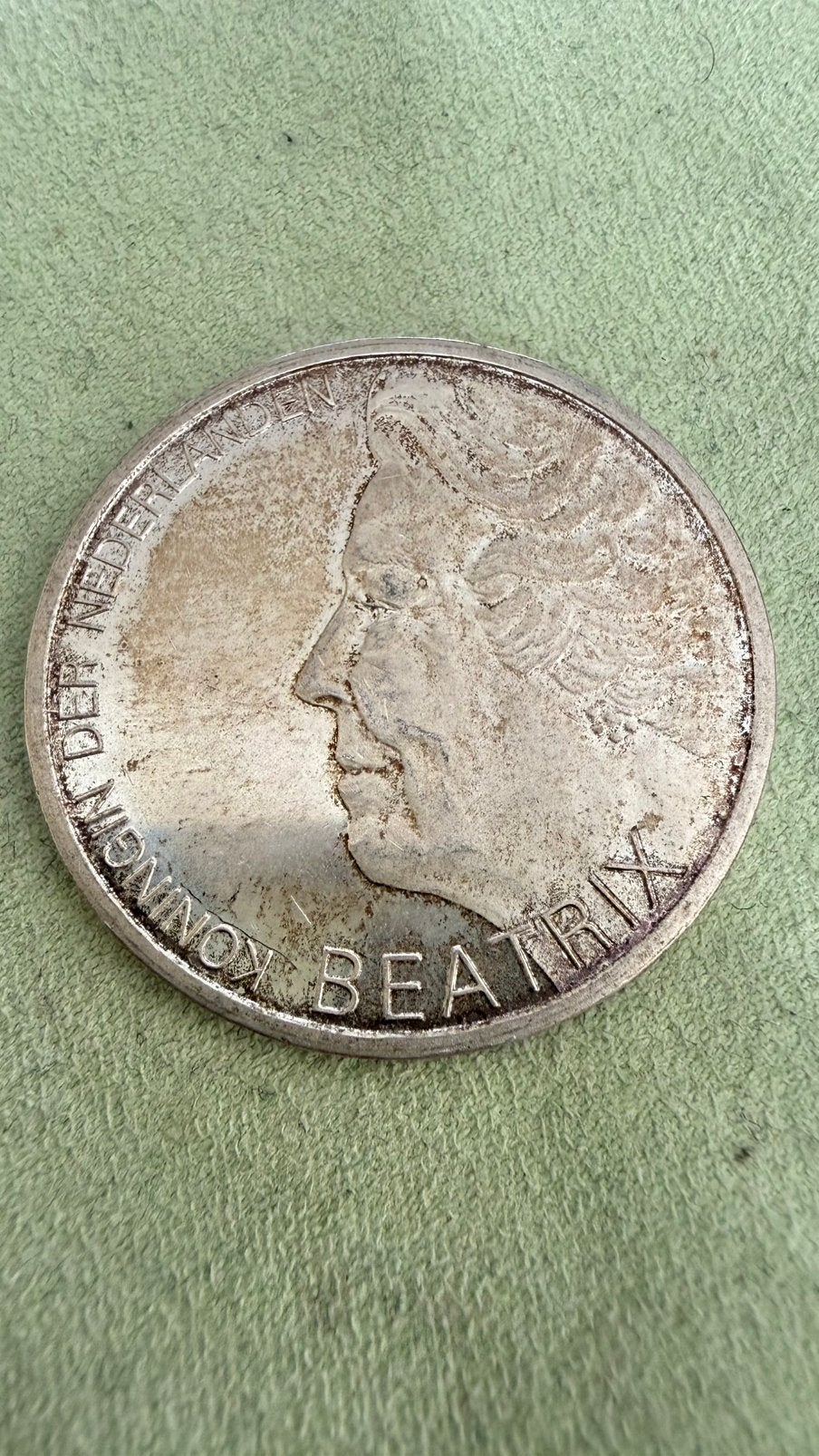 1995 Netherlands 10 Gulden Silver Coin, Postzegels en Munten, Verzenden, Koningin Beatrix, 10 gulden